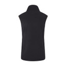 The back of a navy gilet The back of a navy gilet