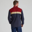 A back view of a a navy and red Ridgeline rugby top