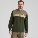 Ridgeline Men's Quarter Zip Backslider Rugby Top - Olive