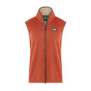A front view of an orange Ridgeline fleece gilet