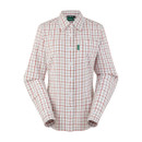 A rust coloured check shirt