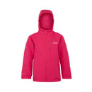 The front of a bright pink hooded jacket.