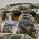 A close up of the water pouring out