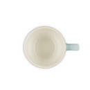 The inside of the pale blue mug