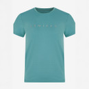 A turquoise short-sleeved t-shirt featuring the word "LeMieux" in elegant lettering across the chest.