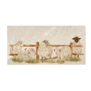 A view of a marble sharing platter with sheep on it on a white background
