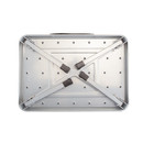 Folded view of a rectangular step with folded legs