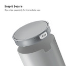 EKO Fandy Table Top Bin, 1.5L - Grey