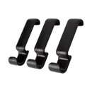 A view of 3 BBQ hooks on a white background