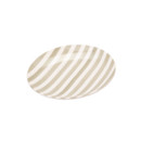 A view of a grey striped Mary Berry side plate on a white background