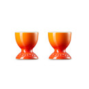 A set of 2 orange egg cups