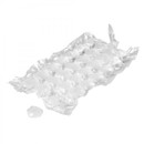 An ice cube bag filled with ice.
