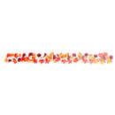 A view of a maple leaf garland on a white background