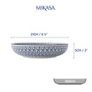Mikasa Blue Mediterranean Stoneware Bowl - 21cm