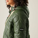 A view of the side of the jacket displaying the Regatta logo at the top of the arm.