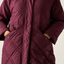 A close up view of the jacket's quilted detailing.