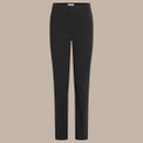 Black walking trousers on a beige background. They feature a straight leg cut, a button closure, and belt loops.
