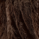 A close up view of a fluffy brown Catherine Lansfield blanket
