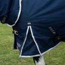 A close up view of the rug's shoulder pleat.