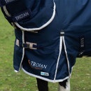 A close up view of the double buckle breast fastening.