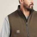 A close up view of a brown Ariat Gilet Vest