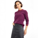Weird Fish Women's Dawkins Eco Tipped Jumper - Beet