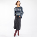 Weird Fish Women's Tyla Cosy Knit Scalloped Jumper - Navy