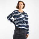 Weird Fish Women's Tyla Cosy Knit Scalloped Jumper - Navy