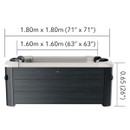 MSpa Oslo Plus Wifi Controlled LED Hot Tub, 6 Person - Carbon Grey