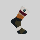 A view of mid length Ridgeline Merino Wool socks on a white background