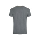 The back of a grey t-shirt.