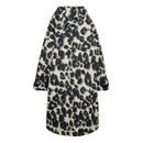 The back of a leopard print robe. The back of a leopard print robe.