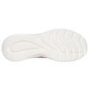 A view of the trainers white sole.