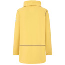 Back view of a mustard yellow Lazy Jacks sweatshirt featuring a high cowl neck, long sleeves, and contrast stitching detail across the shoulders and lower back.