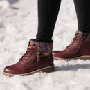 Lunar Women's Tabasco Waterproof Ankle Boots - Burgundy