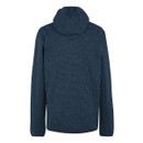 Flat lay product image of the Newhill Hooded Fleece in Moonlight Denim from the back, displaying hood shape and clean, minimal rear panel.