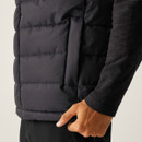 Detailed close-up of quilted side seam and pocket design on Regatta Aldthorn padded vest – showcasing functionality and insulation.