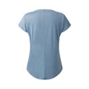 The back of a light blue t-shirt.