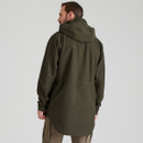 A back view of a man wearing a forest green Ridgeline Monsoon classic jacket A back view of a man wearing a forest green Ridgeline Monsoon classic jacket