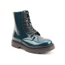 A front view of a glittery blue Heavenly Feet ankle boot on a white background A front view of a glittery blue Heavenly Feet ankle boot on a white background