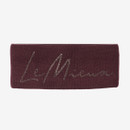 LeMieux sparkle headband in damson laid flat on a white background, showcasing the crystal-embellished “LeMieux” logo.