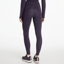 Rear view of LeMieux Naomi pull-on breeches in juniper purple, showing full-seat silicone grip detail.