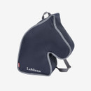 LeMieux navy hobby horse carry bag with grey trim and handle