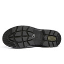 Close-up of black rubber tread sole on Barbour Nimbus Chelsea Welly showing Barbour logo and size marking.