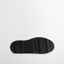 Barbour Layla ankle welly boots in black – close-up of durable treaded rubber sole with embossed branding.