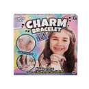 Creative Play Charm Bracelet Kit box packaging, showing a smiling girl wearing colourful DIY bracelets, suitable for ages 3 and up.
