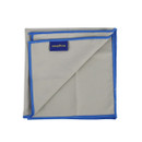 A view of a grey dusting microfibre cloth on a white background