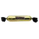 Schluckwerder marzipan log 100g wrapped in gold foil with black ends, traditional German confectionery.