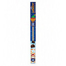 Festive chocolate novelty tube with colourful Christmas graphics and assorted chocolate treats pictured on the packaging.