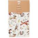 Cooksmart Forest Fable apron in retail packaging with fox, hare, owl, and squirrel print